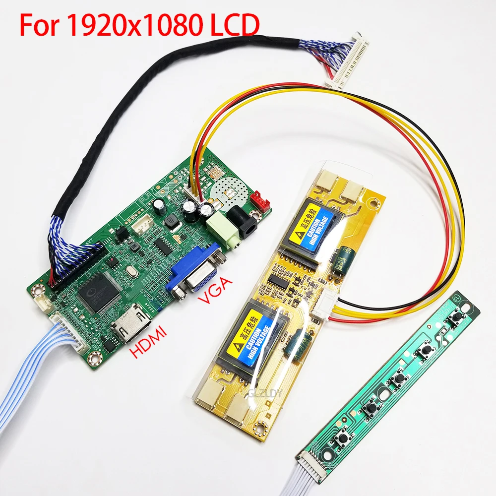 Kit para 1920x1080 m240hw01 lm215wf1 ltm230ht01 m215hw03 placa controladora hdmi + vga kit placa de driver de áudio painel 4 lâmpadas 30pin