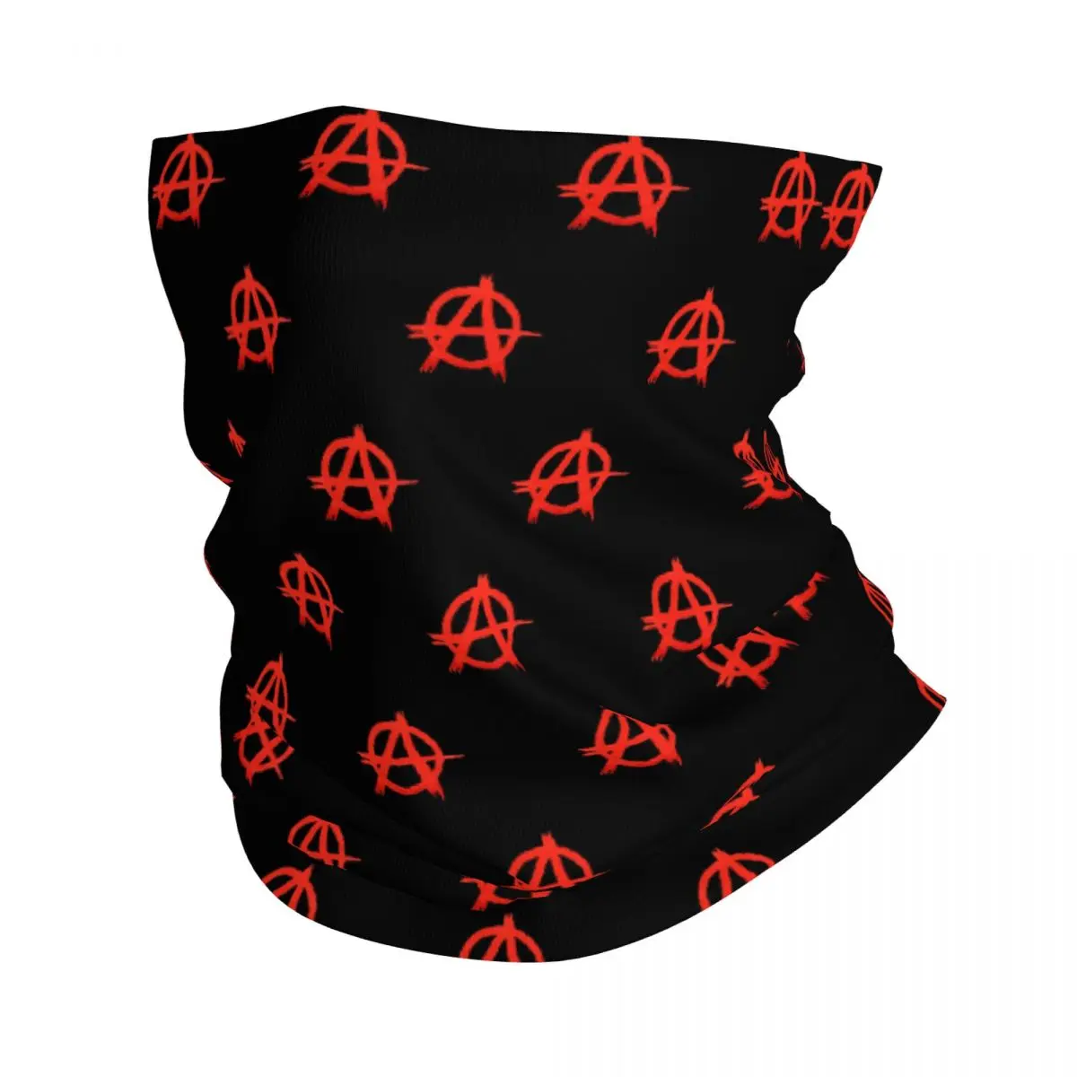 Anarchy Flag Bandana Neck Warmer Women Men Winter Hiking Ski Scarf Gaiter Face Cover