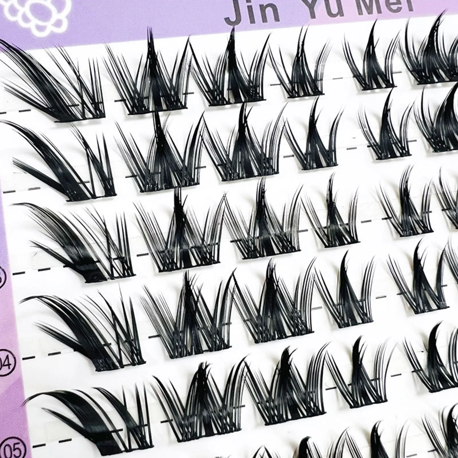 Falsche Wimpern im Fox-Stil, koreanischer Stil, Cluster-Volumen-Wimpern, natürlich, flauschig, dramatisch, dick, gekräuselt, tägliche Wimpern