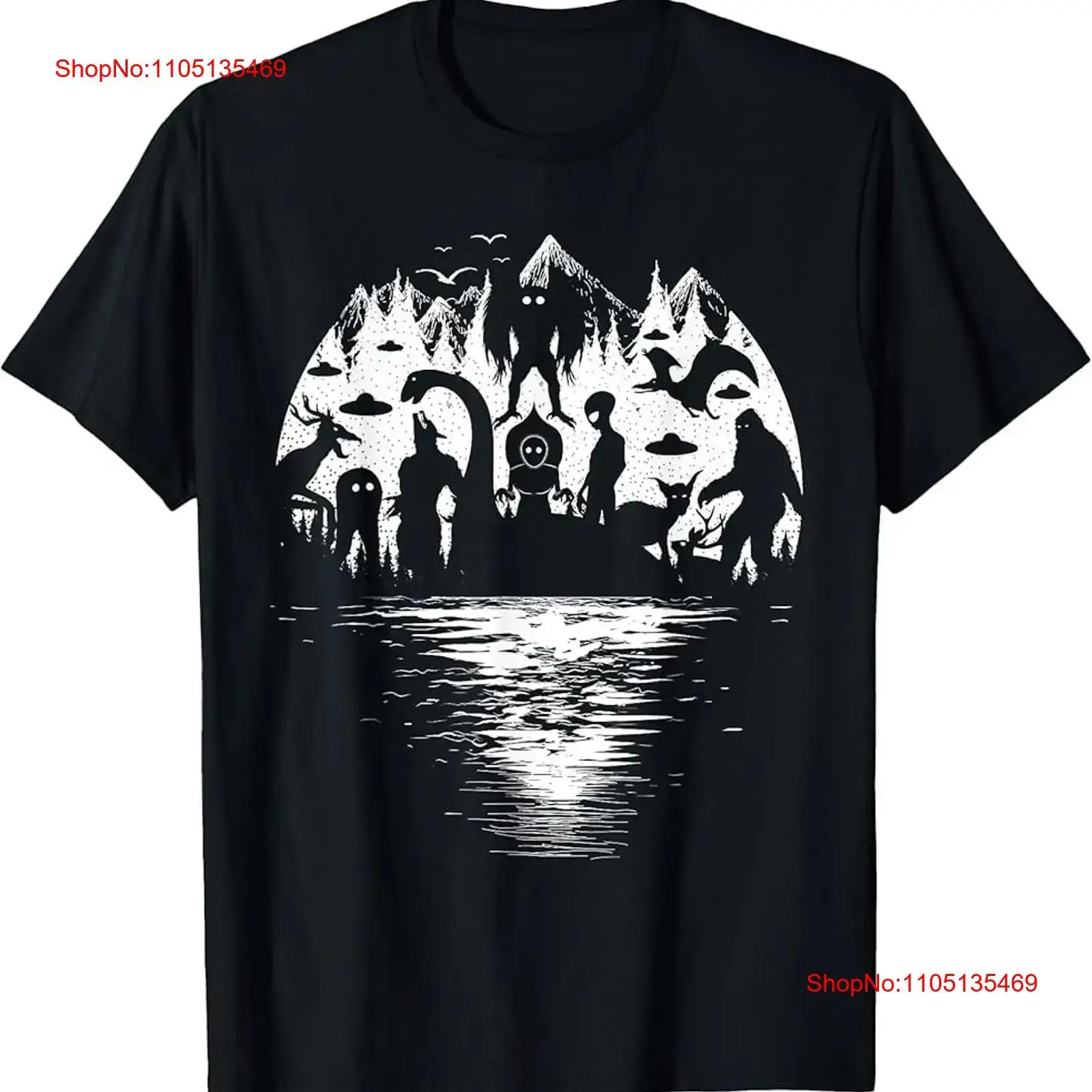 G5 Bigfoot Loch Ness Mothman and Cryptid Monsters Cryptozoology T Shirt vintage Washed Versatile Breathable homme Comfortable