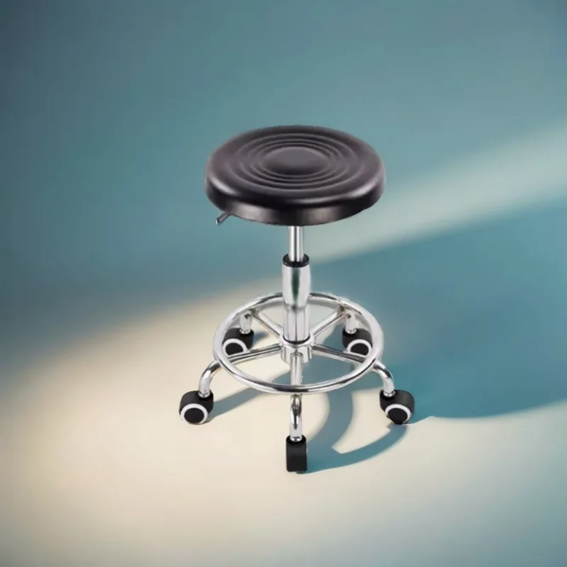 

Stool Chair Beauty Barber Chair Shaving Salon Makeup Wheels Barberia Armchairs Rotating Aesthetic Owl Round Reception Furniture