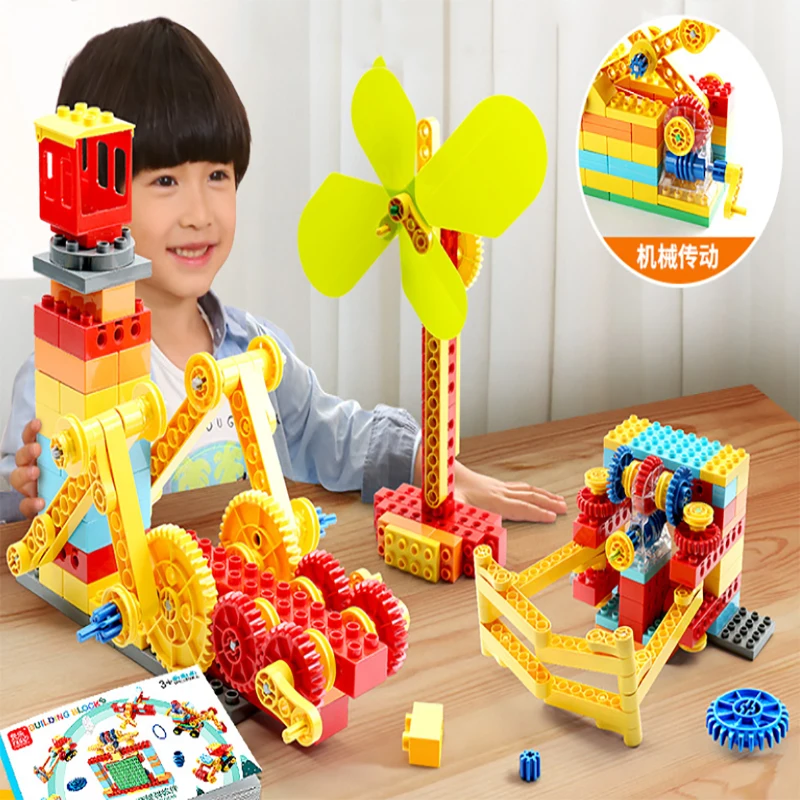 

Children Classic Building Plastic Gear Blocks City Creative Bricks Preschool Education Kids Toys Block Intelligence Development