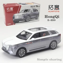 XCarToys 1/64 Hongqi E-HS9 White Gray Color Matching Alloy Diecast Model Car Toy Collection Gift