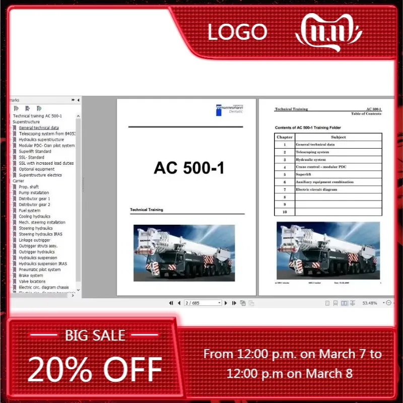 

EPC-OFTWARE для Terex Demag Crane Полная модель обслуживания Техническое обучение, Схема и руководство по эксплуатации