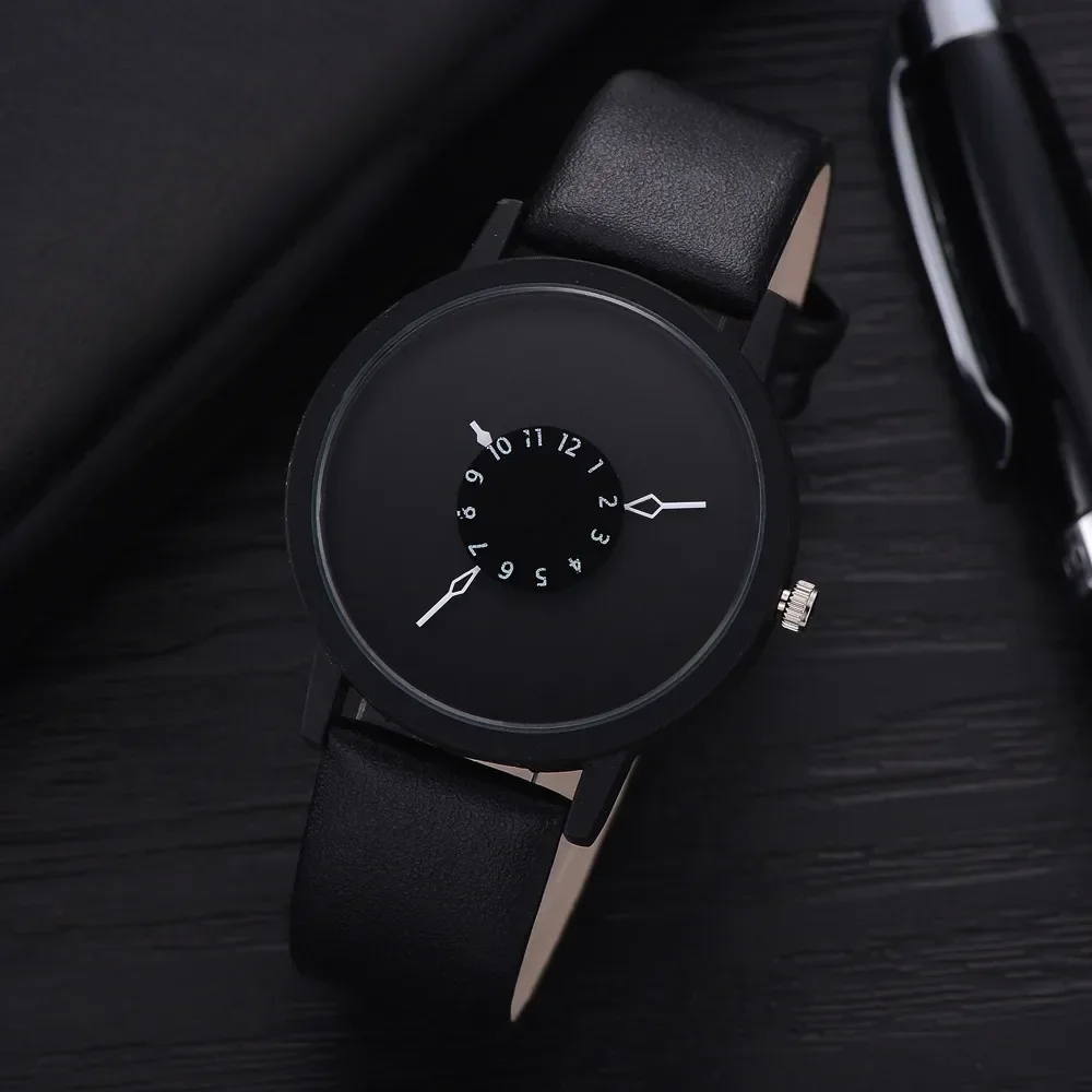 Casual Fashion Unisex Black Women Men Watches High Quality Ultra Thin Quartz Watch Woman Elegant Dress Ladies Watch Montre Femme