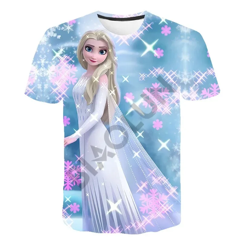 דיוני קפוא elsa נסיכה anna נסיכה בת 3d מודפס ילדה חולצת שלג מלכת ילדים חלום קיץ יפה חולצות מותאמות אישית T