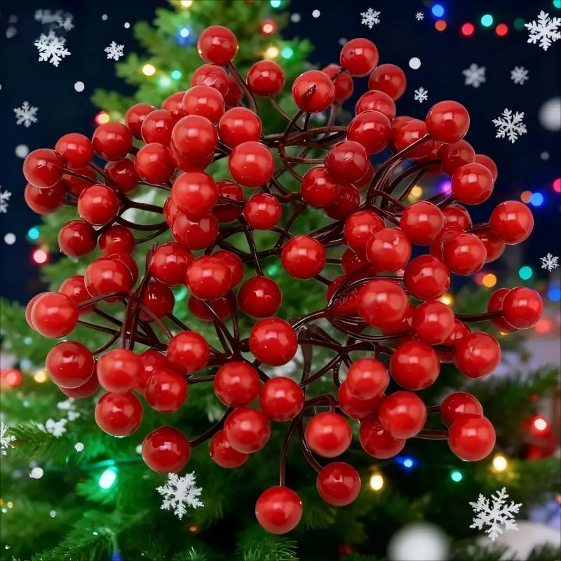 

(20pieces/bag)7.5cm Berry Festival Celebration Wreath Decoration Wedding Christmas Tree Matching Design