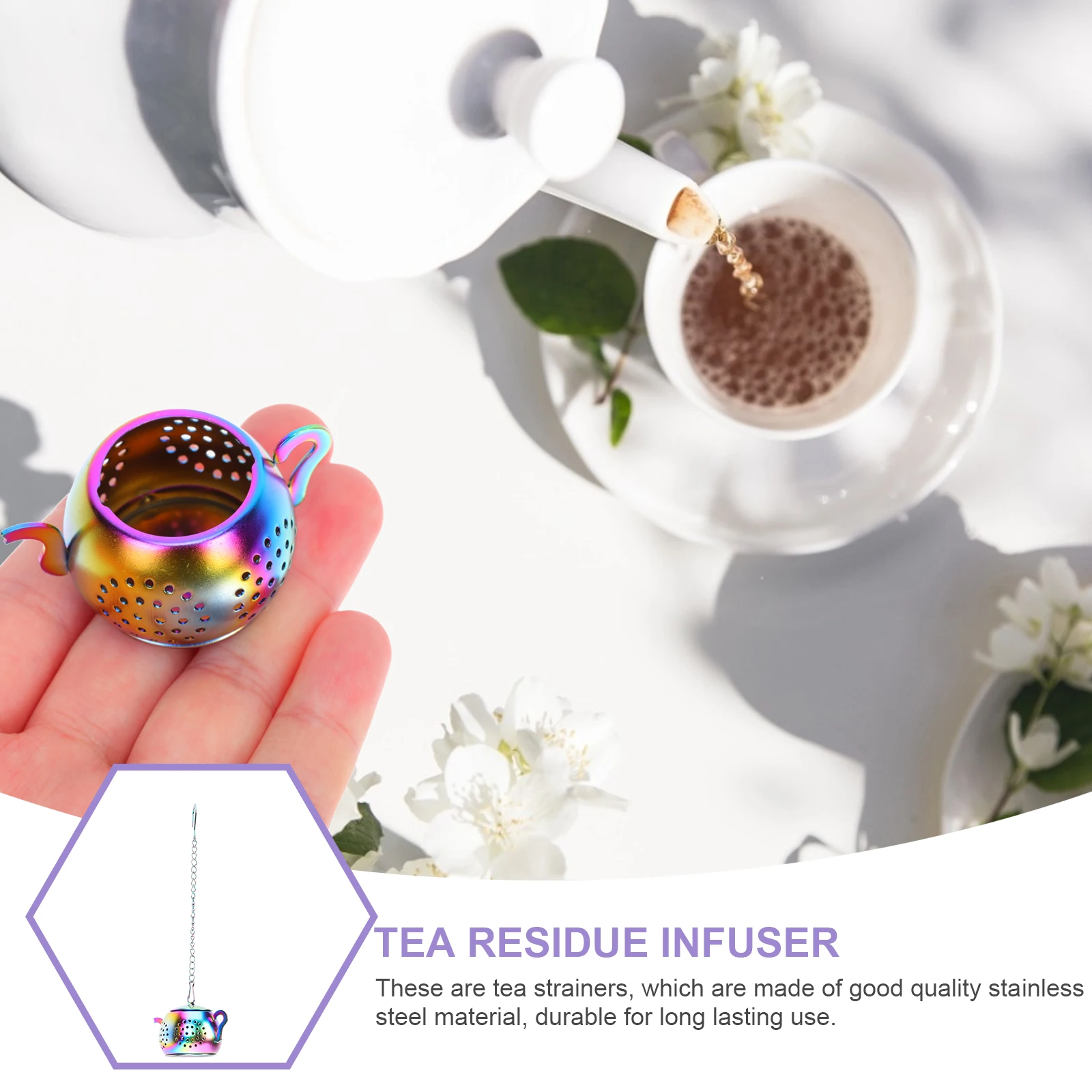 

1pc Pot Shape Infuser Stainless Steel Fine Mesh Filter For Home Office Tea Strainer Tool Home Tea Filter Kitchen Bar