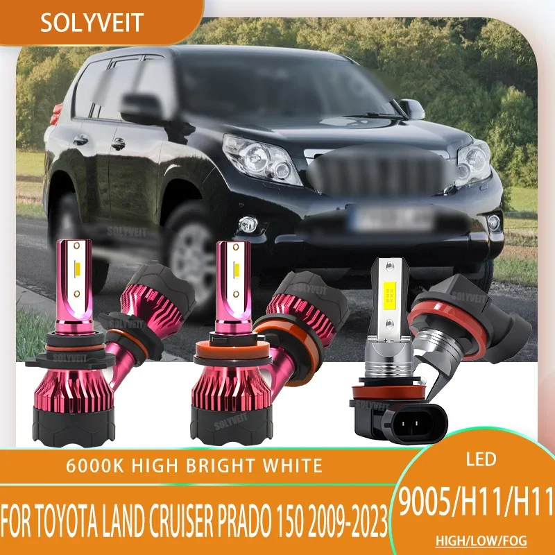 

High Stability LED Headlight Foglamp 9005/HB3 H11 H9 For Toyota Land Cruiser Prado 150 2009 2010 2011 2012 2013 2014 2015-2023