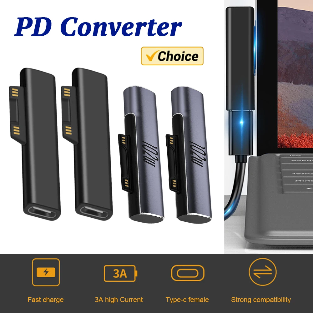 

USB C Женский PD-конвертер для быстрой зарядки для Microsoft Surface Pro 3 4 5 6