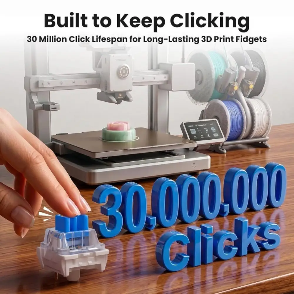 30/50PCS POM Keyboard Switch Tester Dustproof Blue Switch Transparent Tester Base Mechanical Switch Set Replaceable Switches
