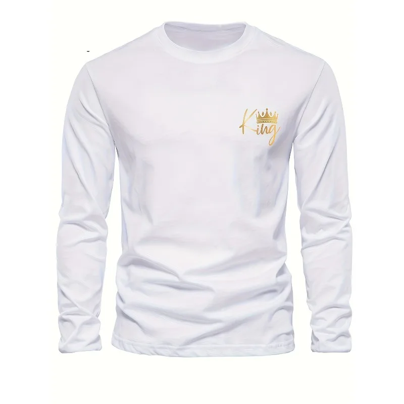 

Men's Comfortable Sports T-shirt, Casual Loose Oversized Printed Breathable Quick-drying Round Neck Long-sleeved T-shirt