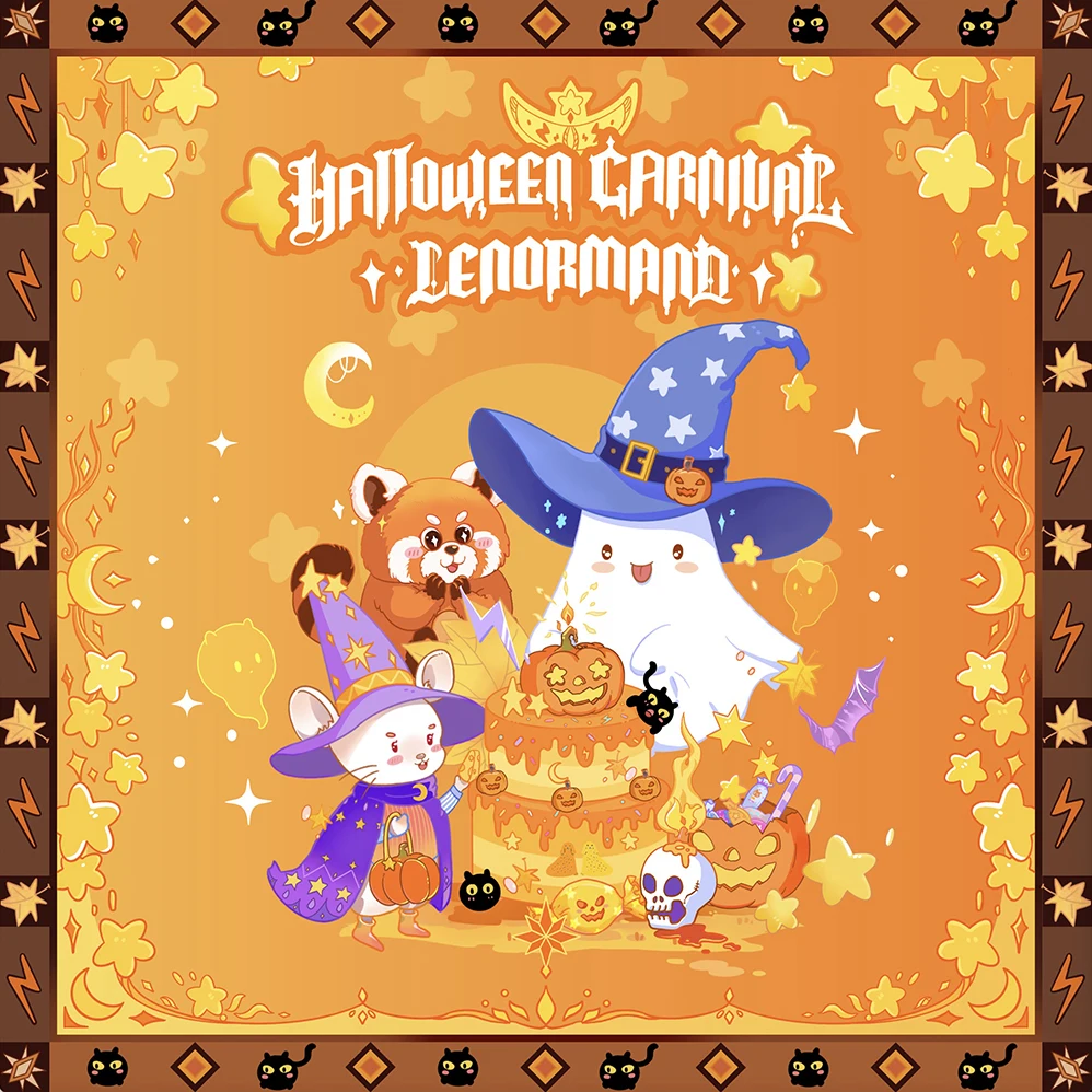 Halloween Carnival Lenorma Cards France Cartoon Collection Anime Games Peripherals Version Game Cards Hobby Gifts Toys