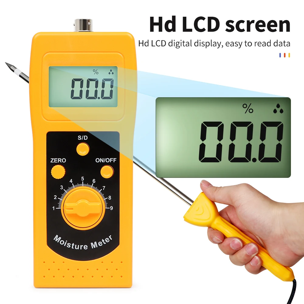 Imagem -04 - Medidor de Umidade com Tela Lcd Display para Solo Areia de Prata Química Combinação em pó -90 Range Dm400