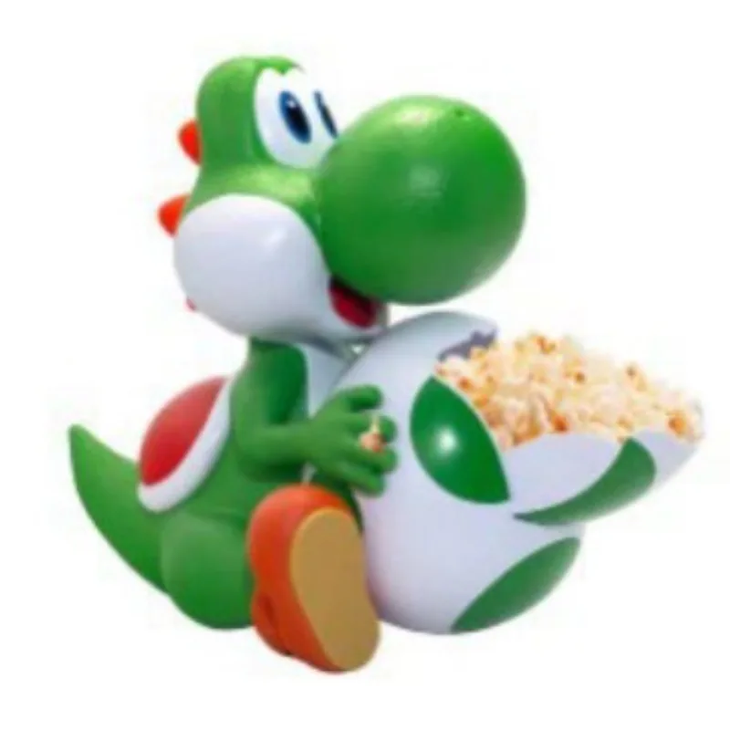 

New Dinosaur-shaped yellow green star Popcorn Bucket Model Movie Anime Collection Figure Desktop Ornament Creative Birthday Gift