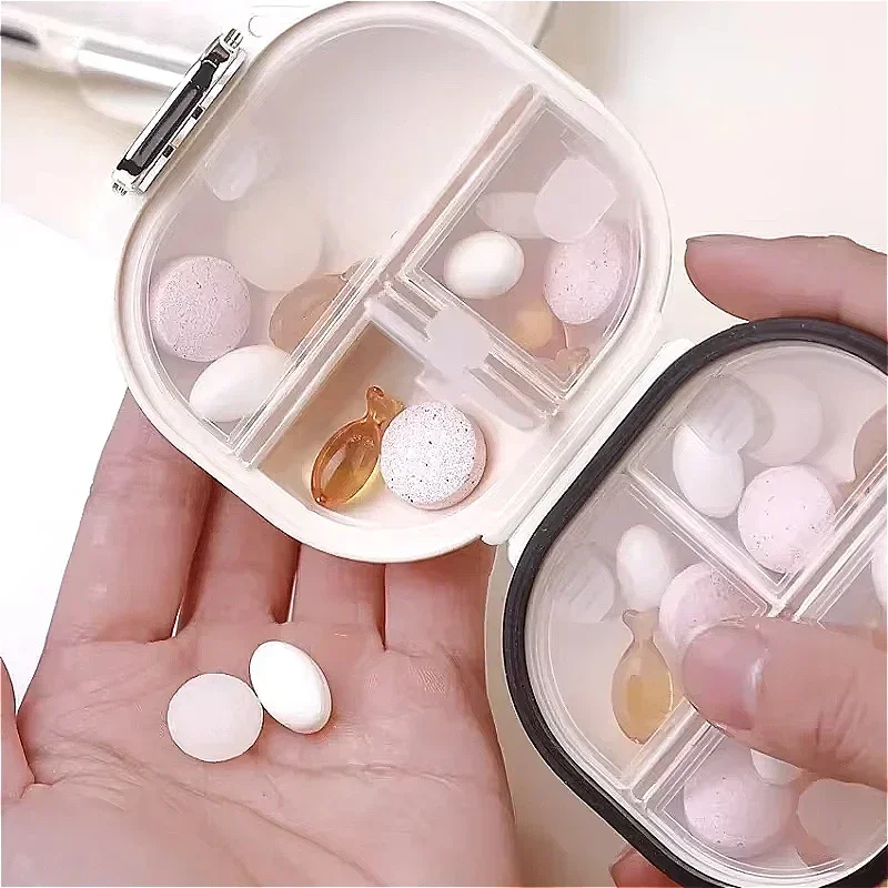 Portable 7 Day Pill Box Week Dispenser Sealed Moisture Resistant Pill Case for Elderly Travel