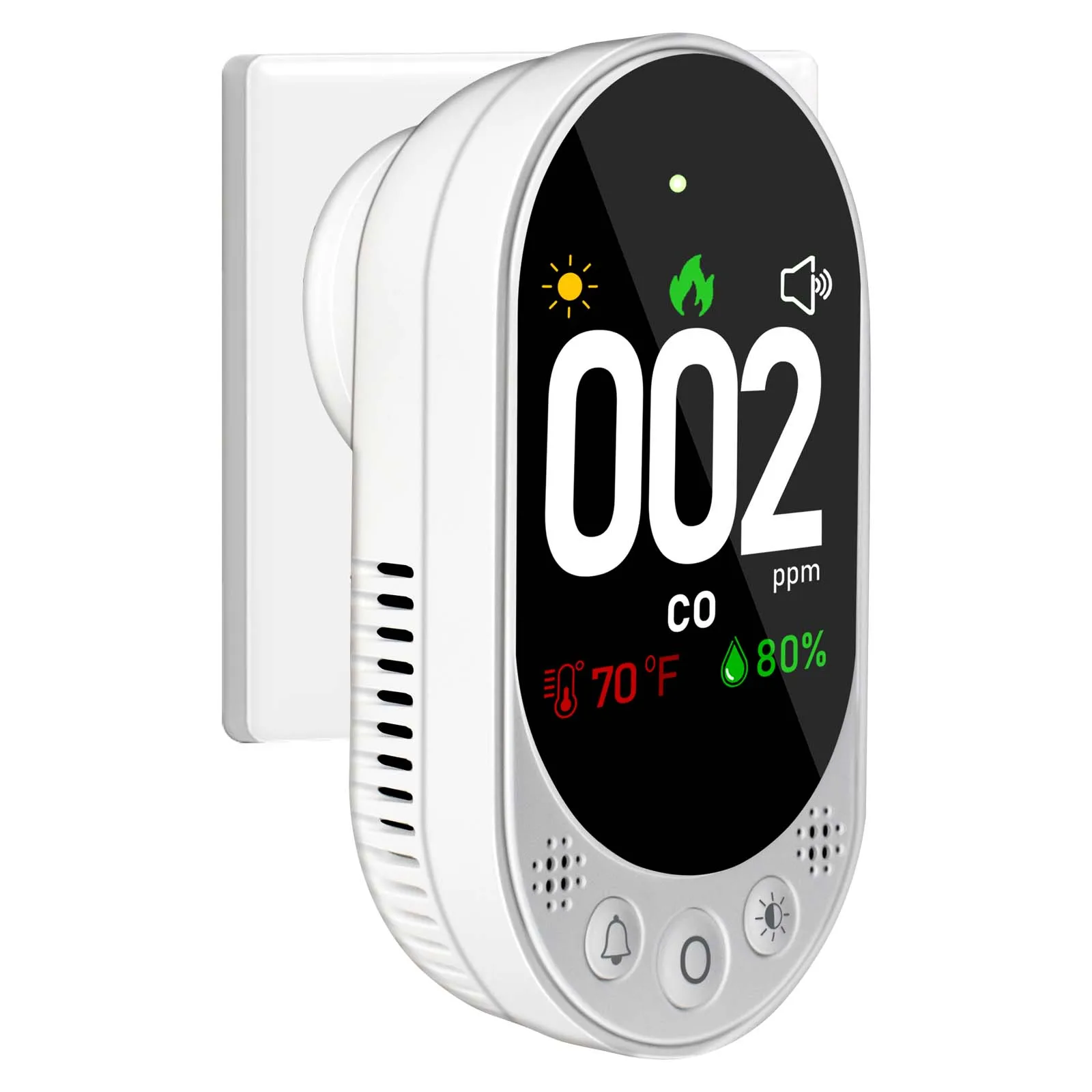 LSENLTY Carbon Monoxide Detector for Home 3 in 1 CO Detector Plug in Alarm Function High-precision CO Sensor for Home RV Travel