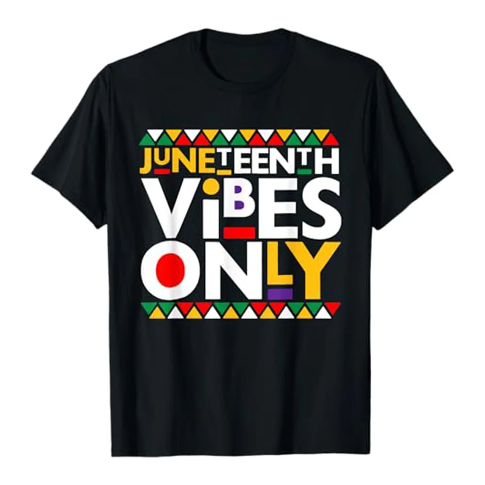 Flagnshow 100% Cotton Juneteenth Shirts for Women 100% Cotton African American Freedom Black History June 19 1865 T-Shirt