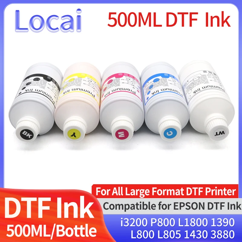 500ML DTF ink for direct transfer film for PET film DTF ink all desktop & large format DTF printer L805 L1800 L800 DX5 DX7 i3200