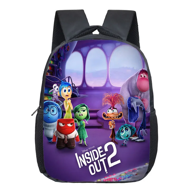 2024 New Inside Out 2 Cartoon Backpack Kindergarten Children'S Backpack Cute Backpack Anxiety Envy Patterns Backpack Kids Gift