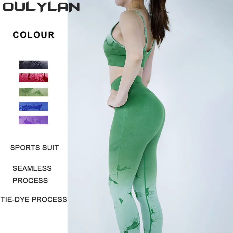 Oulylan Sportswear  2 Pieces Women's Tracksuit Seamless Yoga Set Workout Gym Clothing High Waist Leggings Fitness Sports Suits