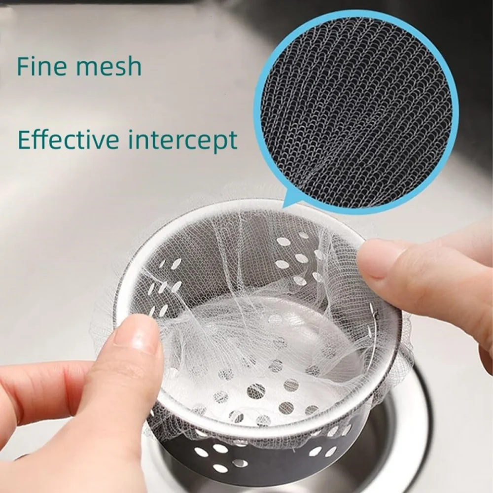 100 Pack Replacement Kitchen Sink Filters, Fine Mesh Strainers for Sinks & Drains, Ideal for Vegetable Washing, Anti-Clogging