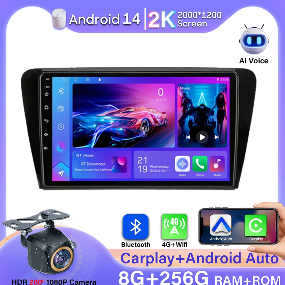 

Android 14 Car Radio Car Radio For Skoda Octavia 3 A7 2013 - 2018 Bluetooth Multimedia GPS Navigation No 2din Stereo Carplay