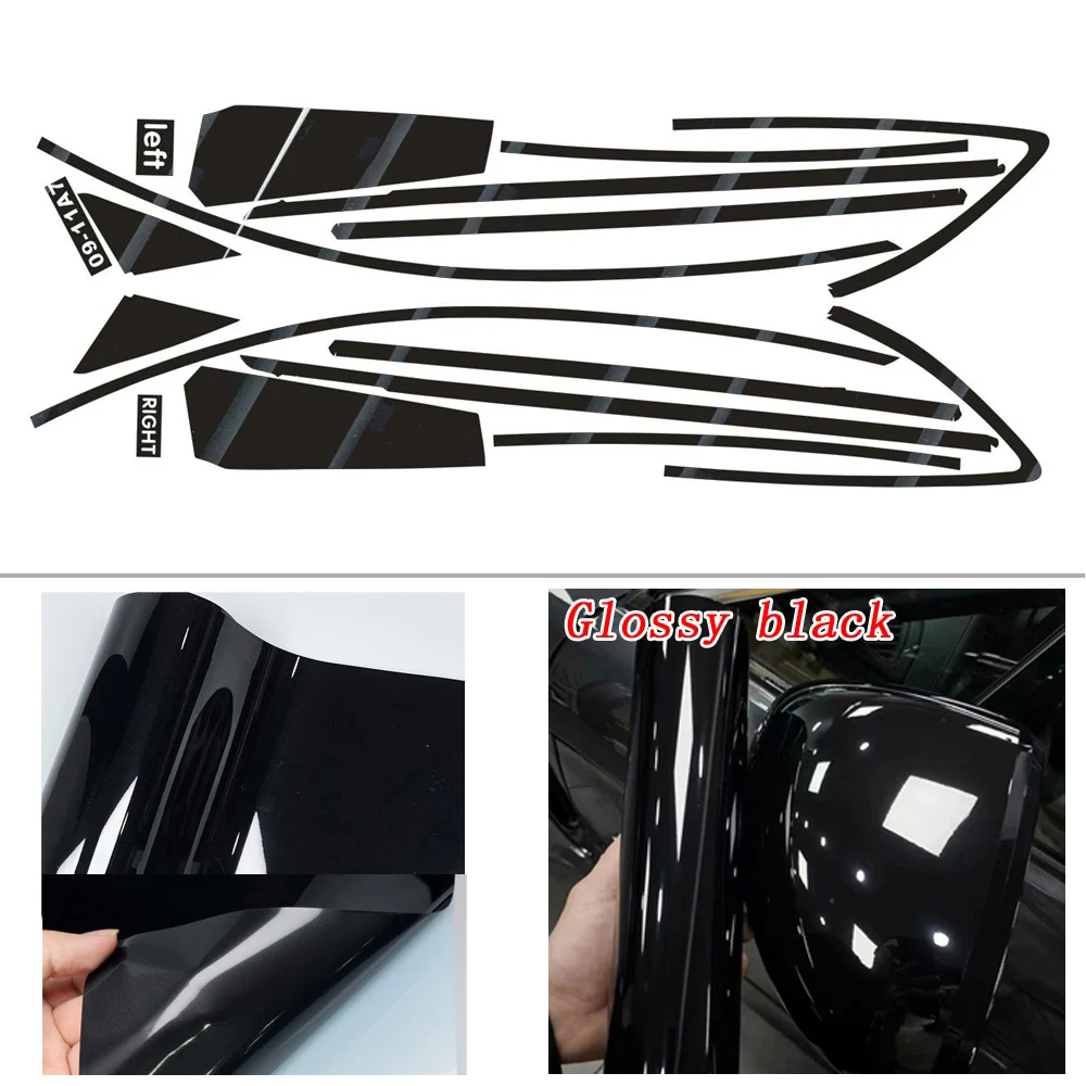 For Audi A7 4GB 2010-2017 Sedan Window Chrome Delete Blackout ABC Pillars Glossy Black Stickers