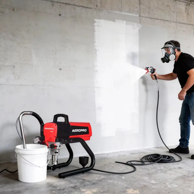 A450 Airless Paint Sprayer 0.48GPM Paint Sprayer 950W High Efficiency Airless Sprayer for House Painting Townhouse