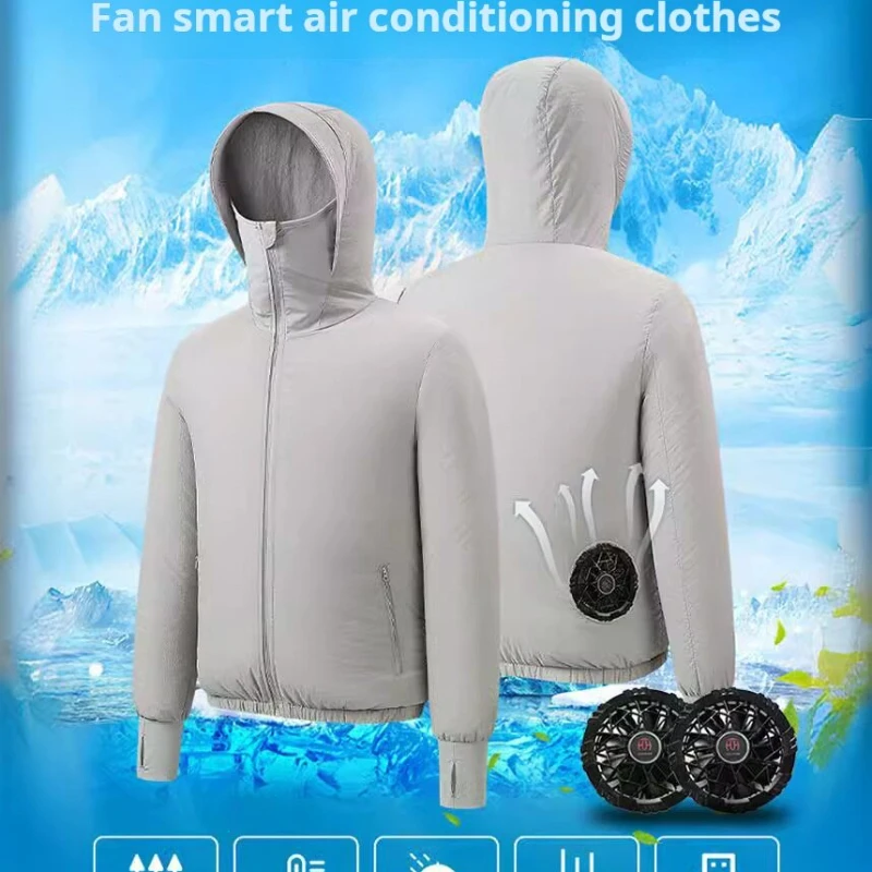 

Air conditioning clothes, fans, clothes, cooling, outdoor cooling, heatstroke prevention, cycling, fishing, 24V fan+6W battery
