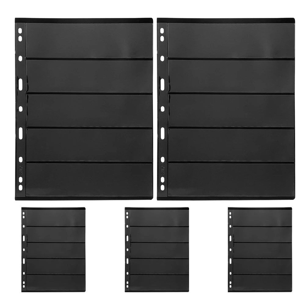 

5Pcs Stamp Collecting Albums Loose Leaf Pages Paper Organizers Protectors for Stamps Tickets Coupons Storage Supplies Collector