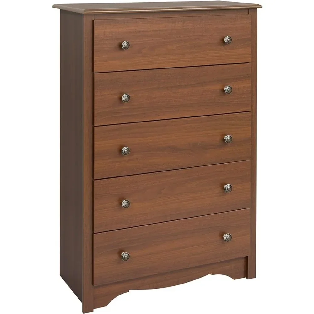 Traditional 5-Drawer Tall Dresser for Bedroom, Functional Bedroom Dresser Chest 16