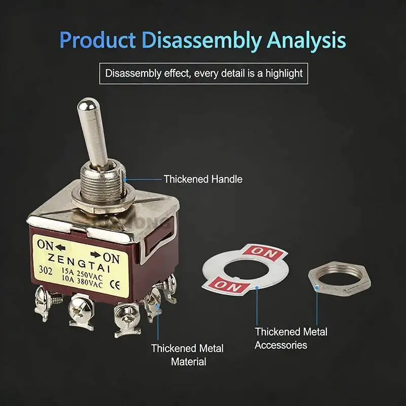 الروك التبديل تويست الذاتي قفل إعادة تعيين اثنين/ثلاثة موقف 3/6 دبابيس مقاوم للماء 15A 250VAC ON-OFF برغي اتصال