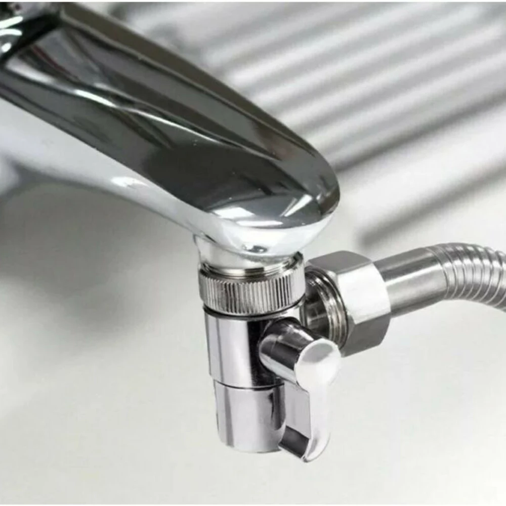 Toilet Bathroom Brass Sink Valve Diverter Faucet Splitter Hose Adapter M22 X M24 1/2-Inch IPS Connection For Regular Shower Hose