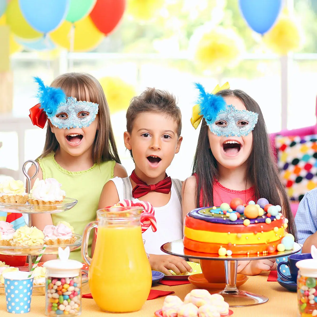 Maschera Veneziana Mezza Faccia Elegante Design in Pizzo Leggera e Traspirante per Donne Festa in Maschera Carnevale Ballo in Maschera