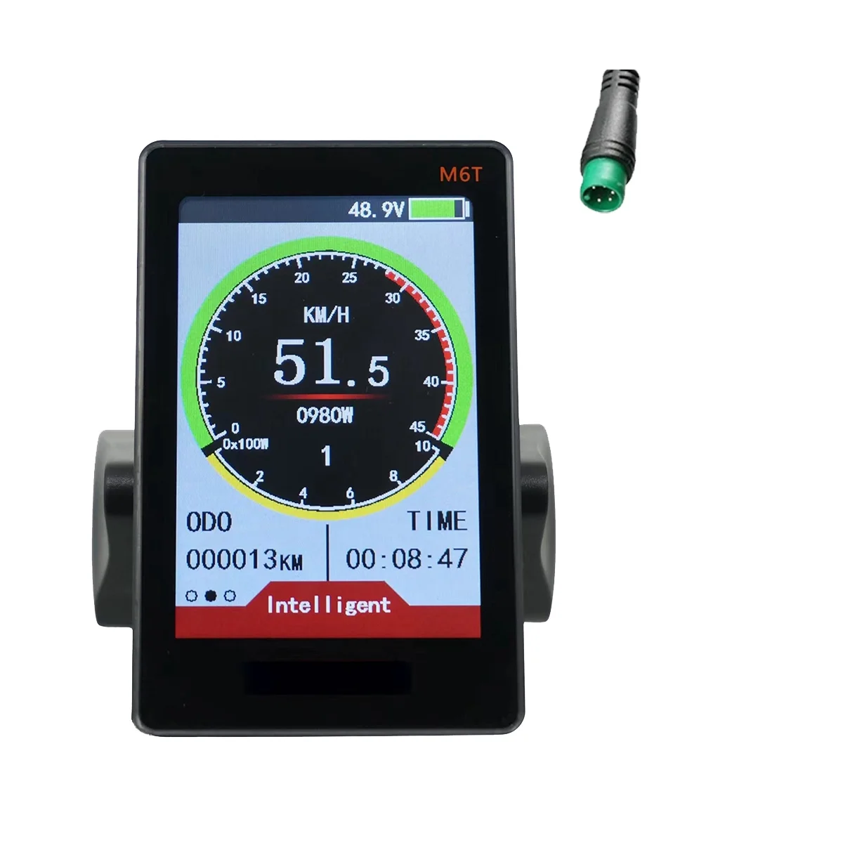 

M6T Electric Bike LCD Display Meter 24V 36V 48V 60V Universal E Scooter LCD Panel Color Screen with USB for E-Bike(5PIN)