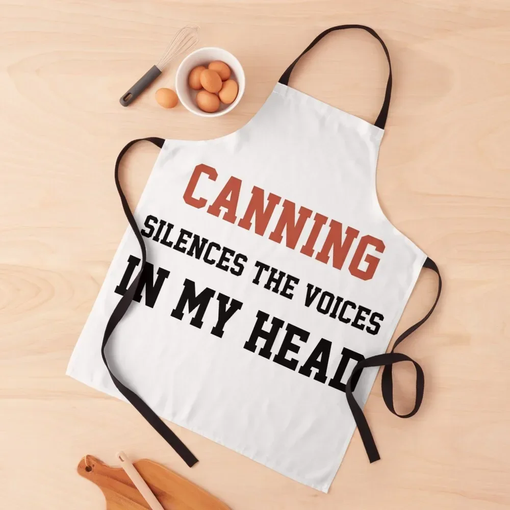 

Canning Silences The Voices In My Head Apron Bib For Kitchen nail tech supplies carpenter Smock for hairdressing Apron