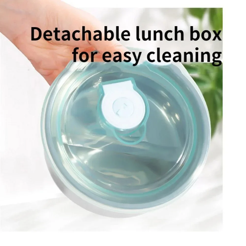 Portable Wireless USB Charging Electric Mini Lunch Box Food Heater Container Travel Rice Cooker Warmer Stainless Steel Bento Box