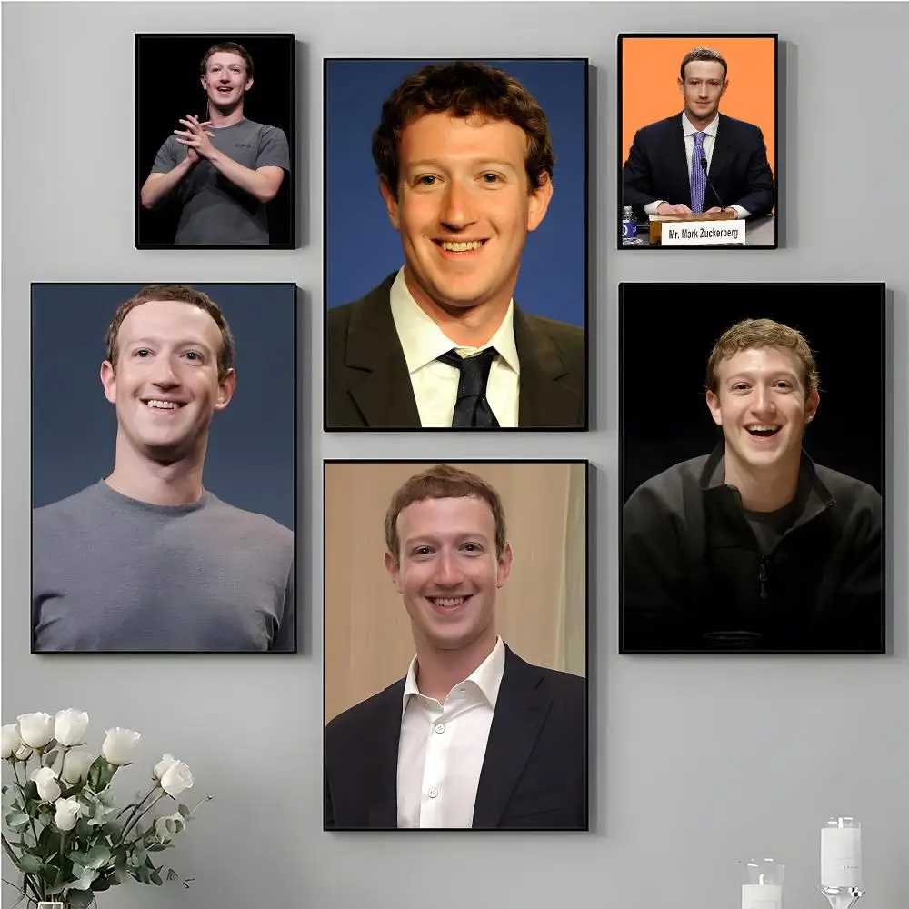 Business Leader Mark Zuckerberg Poster Elegant Home Artwork Collection & Trendy Interior Decor