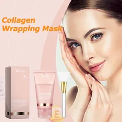 Collagen Peel-off Mask Night Wrapping Facial Mask Deeply Hydrating Moisturizing Firming Skin Facial Mask Daily Face Skin Care