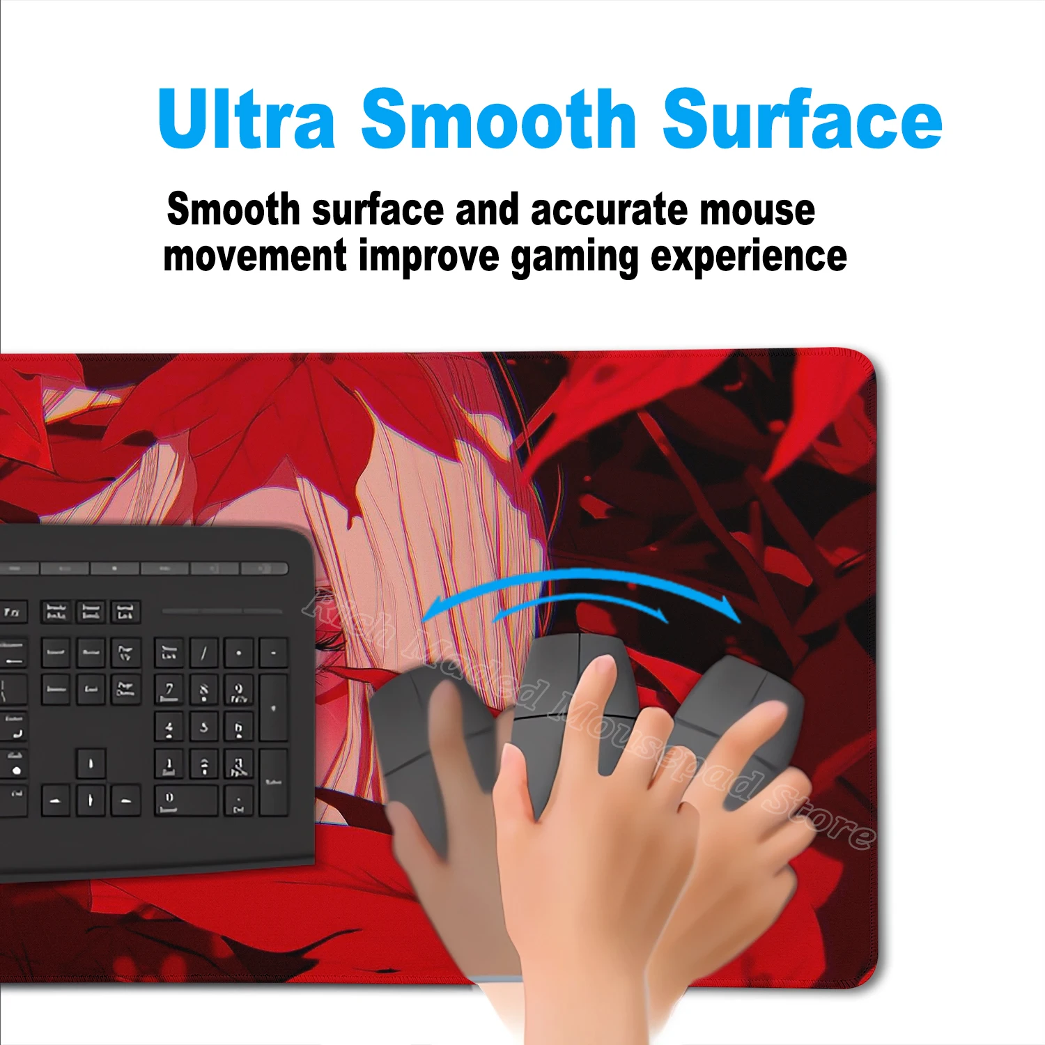 XXL Green Leaf Mouse Pad PC Anime Girl Mousepad Gamer Laptop Pads Computer Keyboard Accessories Mouse Mat Rug Extended Desk Mat