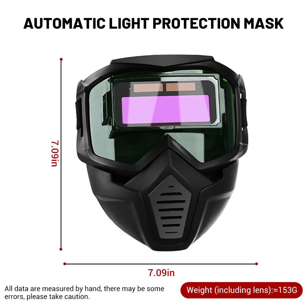 

Auto Darkening Welding Glasses,Detachable and Comfortable Welding Mask,Work Equipment Face Protector Welder Mask Face Shield