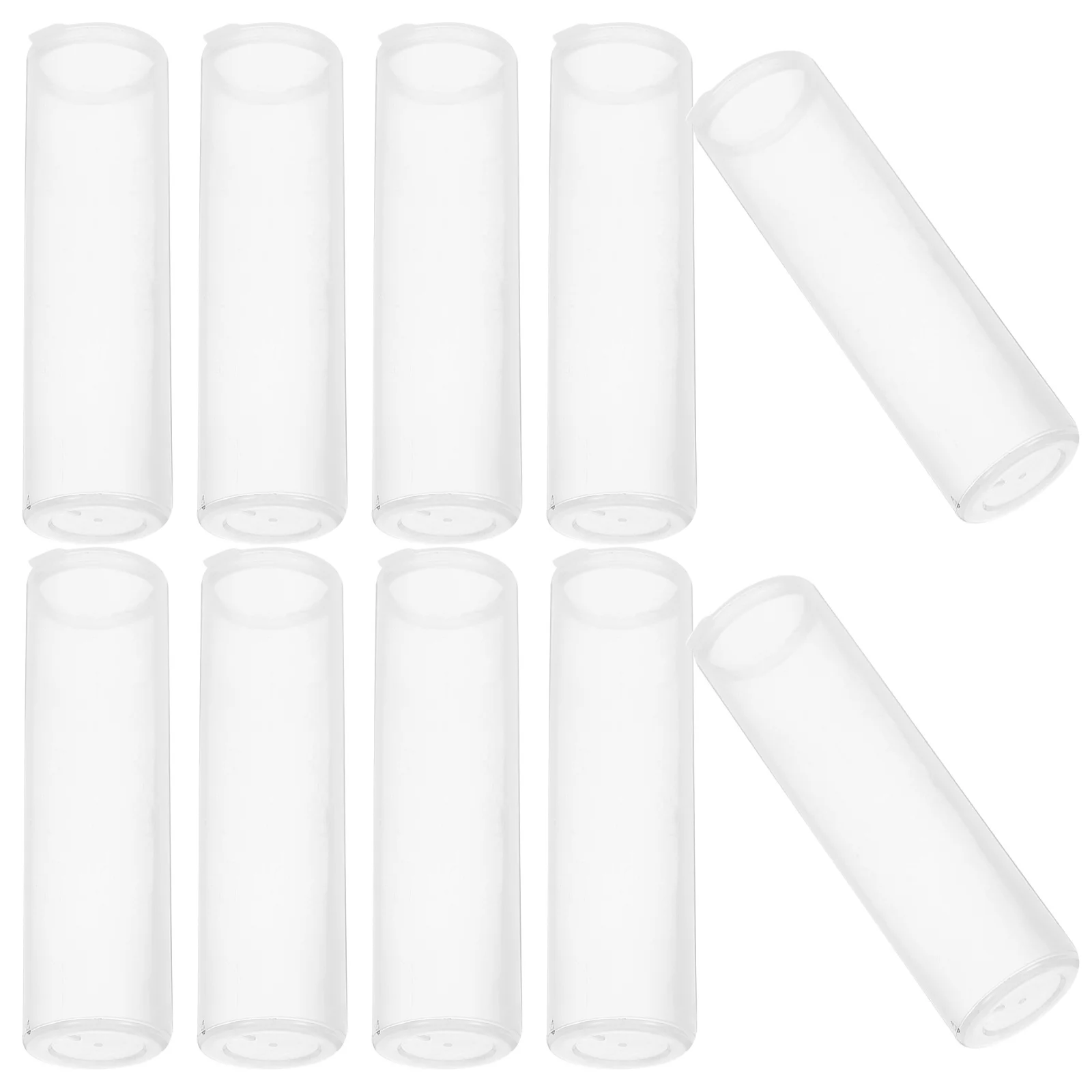 20Pcs Transparent Round Plastic Coin Boxes Semi-Transparent Cylinder Storage Organizer for Pennies Quarters Coin Collection