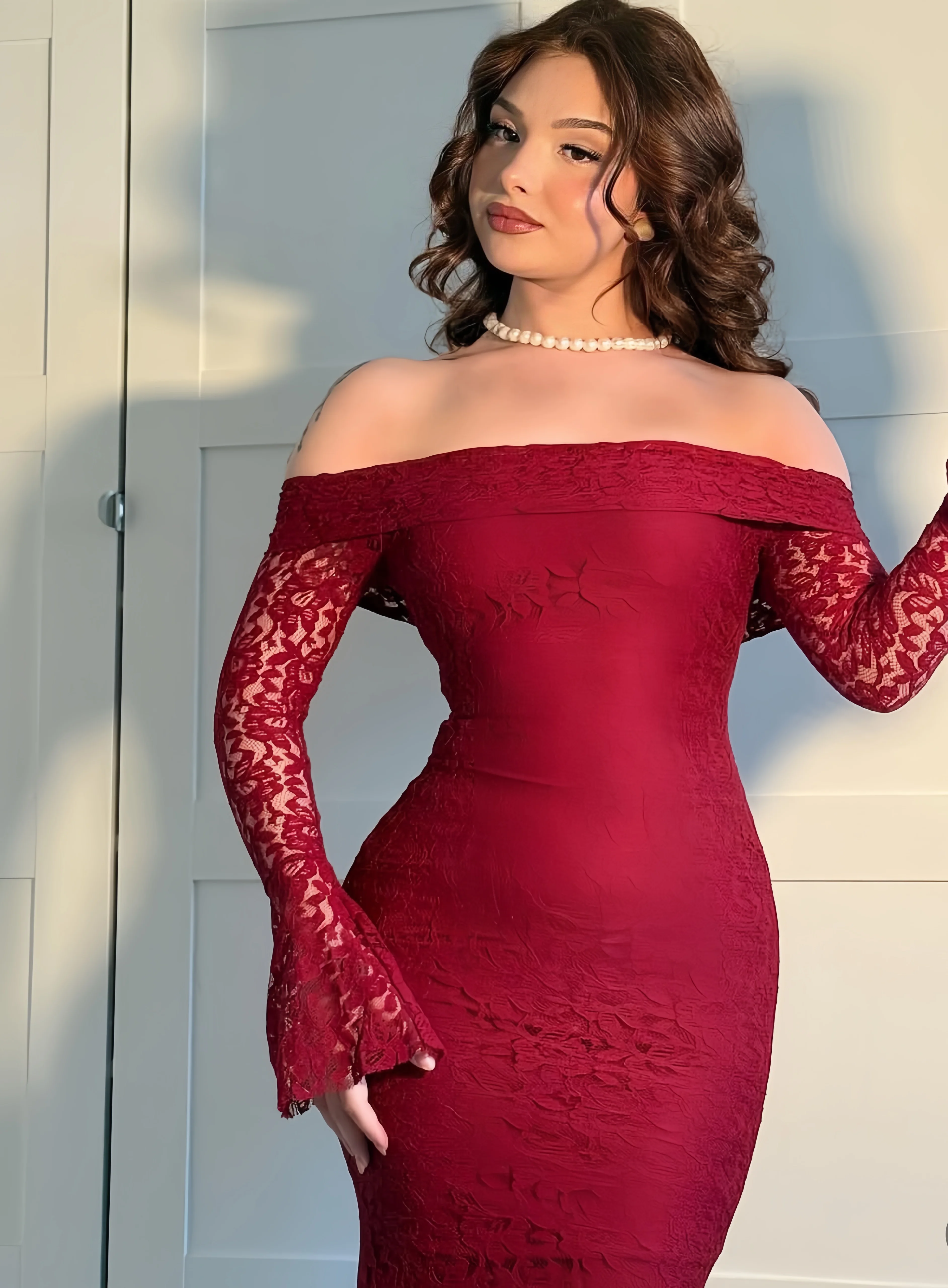 Customized strapless long-sleeved mermaid skirt sexy luxury evening dresses dresses for special occasions Dresses gala