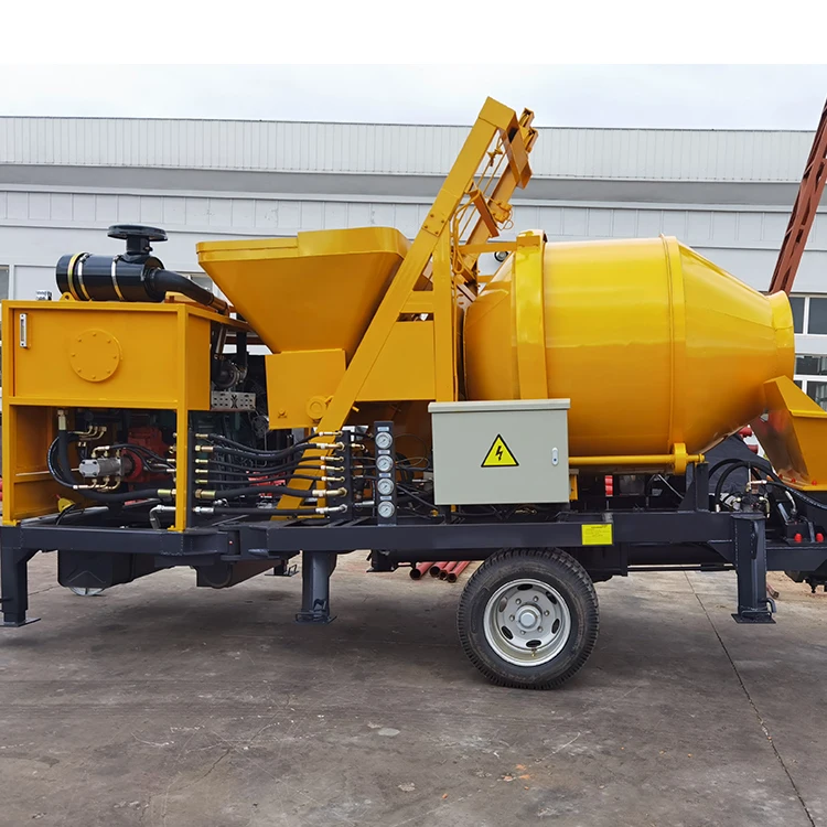 YG Mini Secondary Structure Column Pump Concrete Pump Mobile concrete mixer with pump concrete mixer with pump concrete pumps