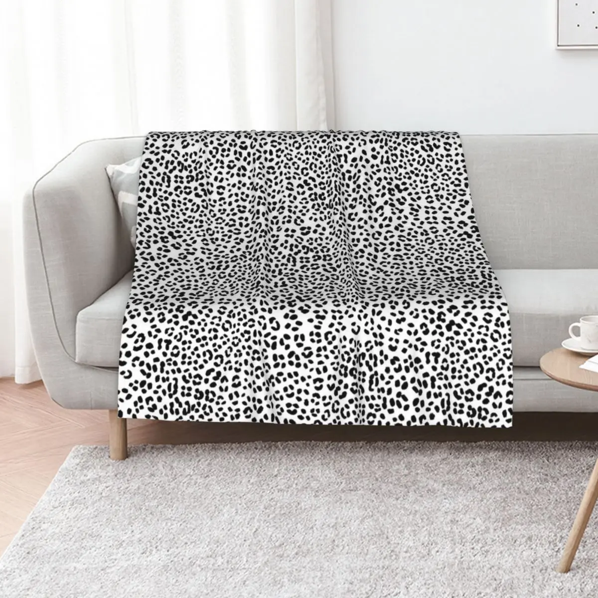 

Black and White Snow Leopard Pattern Throw Blanket Large Giant Sofa For Decorative Sofa sofa bed Blankets