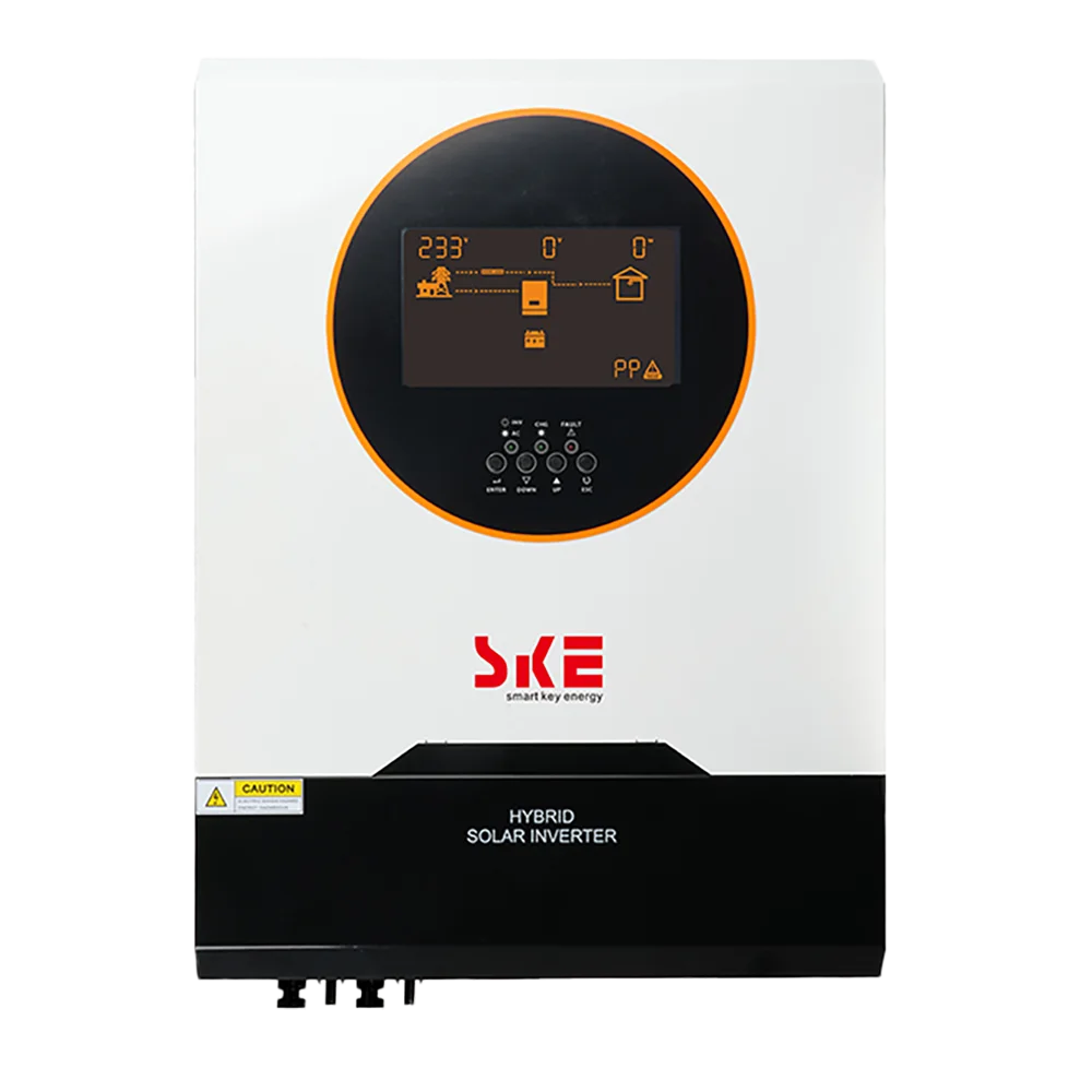 

SKE 8.2KW Hybrid Solar Inverter 230VAC Pure Sine Wave Double Output 2 MPPT Solar Charge Controller 48V Battery Voltage