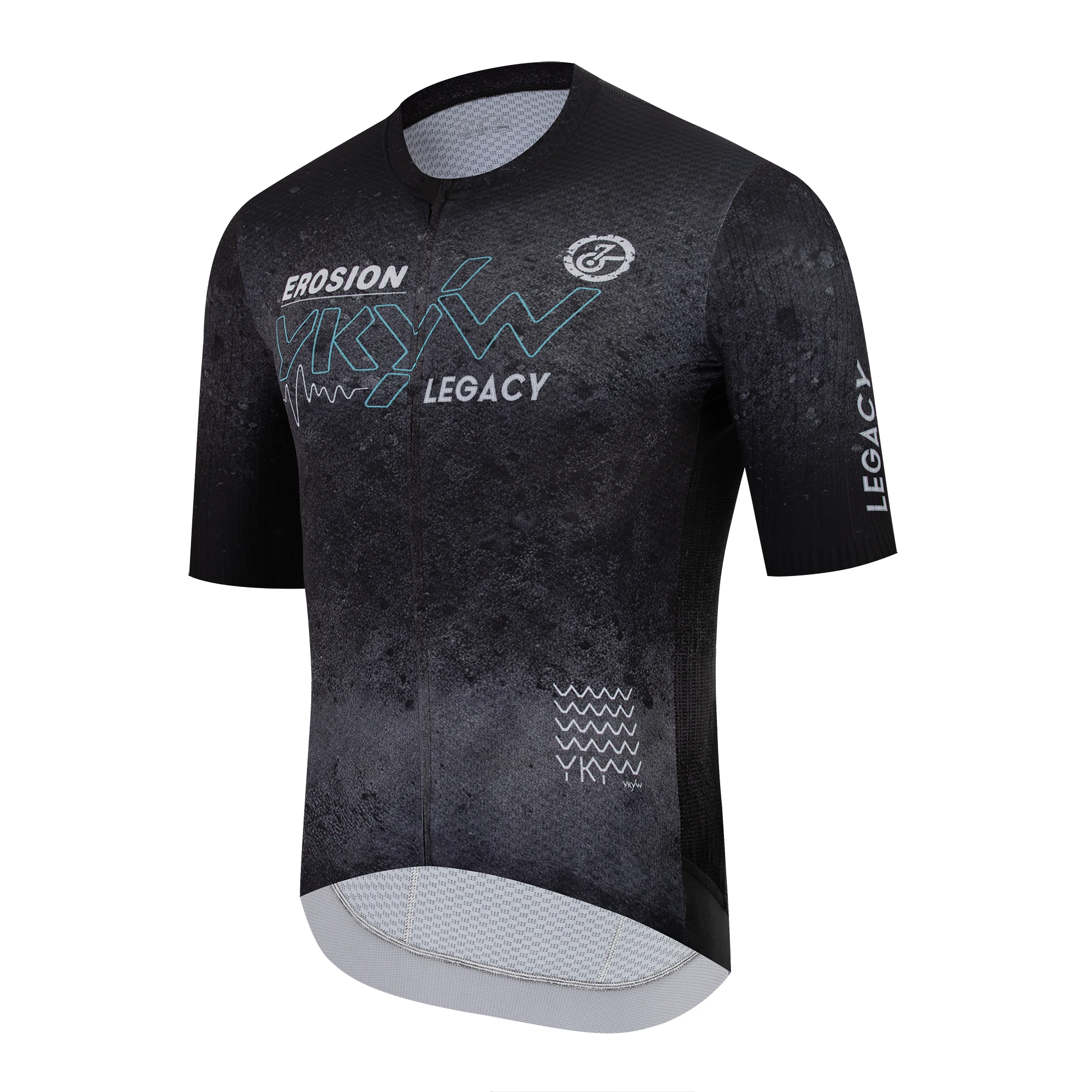YKYWBIKE Herren 2026 Sommer Kurzarm-Radtrikot Pro Leichtgewichtig Atmungsaktiv Schnelltrocknend Hochelastisch Rennrad MTB Oberteil – Detail 13