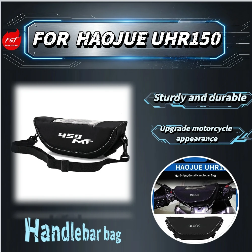 For HAOJUE UHR150 Thickened Oxford Fabric Handlebar Pack Water Splash Resistant Prevent Rain Damaging Stored Personal Items