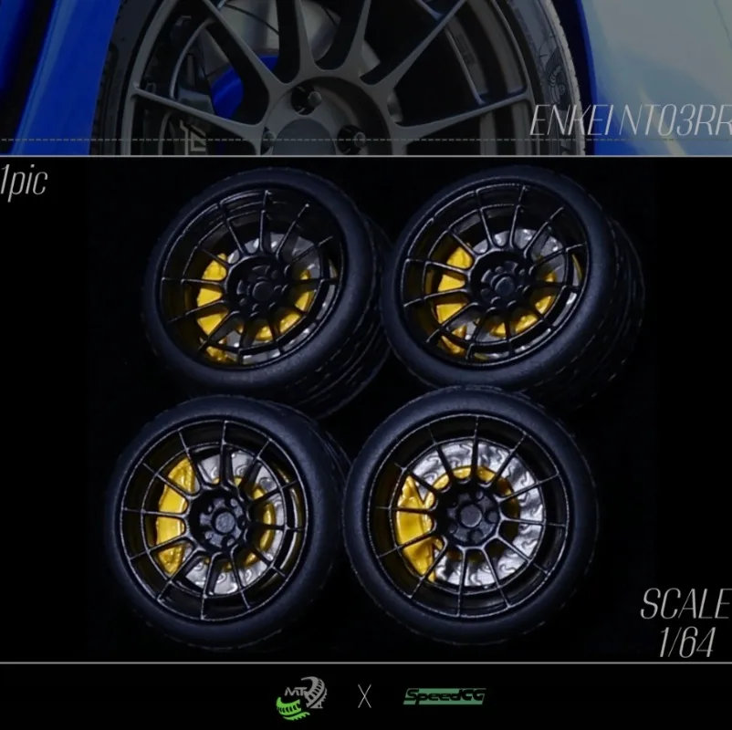 Resin Wheels Car Modified Wheel Hub 1/64 SpeedCG 78/77/76 9.4/10/11mm Rubber Tires Suitable for 1:64 Static Model Cars Boys Gift
